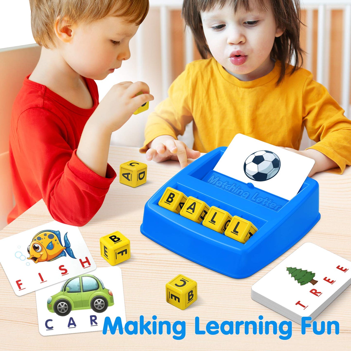 Narrio Educational Toys For 3 4 5 Year Old Boys Gift, Matching Letter Game Preschool Abc Learning Toys For Kids Ages 4-8 Years, Christmas Birthday Gifts For 3-6 Year Old Boys Toddler Toys Age 2-4