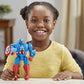 Marvel Avengers Mech Strike Captain America Action Figure, 8-Inch, Multicolored, F5072, Deluxe Toy for Kids Ages 4 and Up