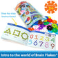 Brain Flakes Starter Set Multicolor (12 Colors) - 120 Pieces - Resealable Pouch