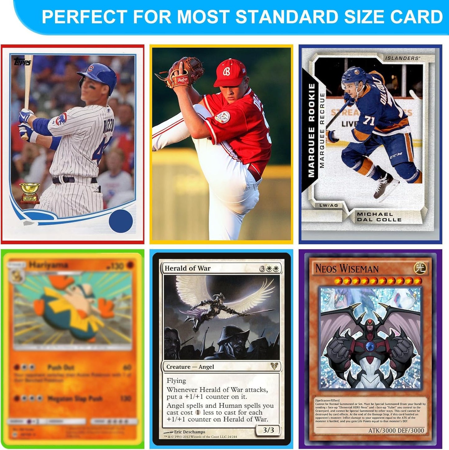 Trading Card Sleeves For Mtg, 300 Pcs Matte Sleeves Perfect Fit For Trading Cards Sports Cards Baseball Cards Tcg Yugioh Magic C