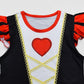 Aovclkid Red Hearts Princess Costume Queen Dress For Girls Birthday Party Dress Halloween Cosplay Outfits(5T,Red)