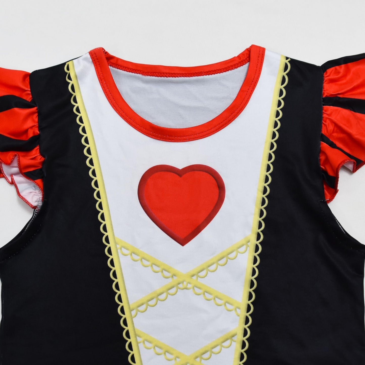 Aovclkid Red Hearts Princess Costume Queen Dress For Girls Birthday Party Dress Halloween Cosplay Outfits(5T,Red)