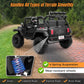 Hikole 24V 2 Seater Ride on Car - Kids XL Electric Car with 20 Wide Seat, Remote Control, LED Lights, Spring Suspension, Bluetoo