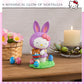 Blue Sky Clayworks Hello Kitty Easter Purple Bunny Figurine, Ceramic, 5 L x 4.5 W x 8 H, Spring Egg Hunt Cheer