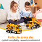 MQDMINI Construction Toys for Toddlers 6-12 Year Boys Girls, Remote Control Truck and Cement Mixer Truck, Kids Ideal Birthday Pa