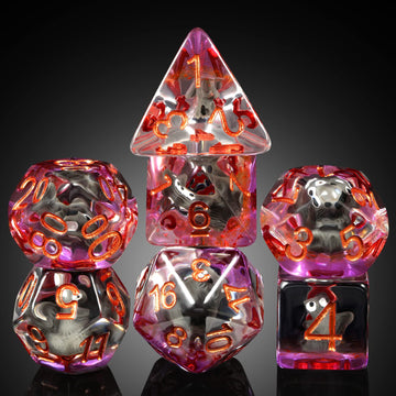 Squirrel D&D Dice, DNDND Resin Dice Set with Velvet Bag for Dungeons and Dragons D&D Role Playing Games and Tabletop Games (Squi