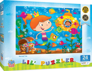 Masterpieces Lil Puzzler 24 Piece Jigsaw Puzzle For Kids - Mermaid Tail - 19'X14'