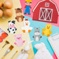 COcnny Farm Animal Finger Puppets - 11pcs Farm Felt Finger Puppet with Barn Bag Set Making Crafts Kit for Kids, Make Your Own St
