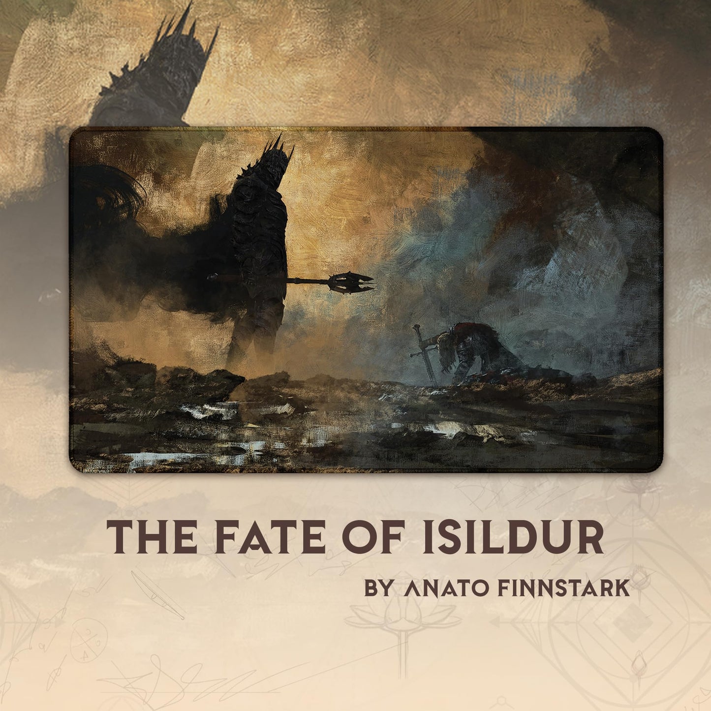 Paramint The Fate Of Isildur (Stitched) - Mtg Playmat By Anato Finnstark - Compatible With Magic The Gathering Playmat - Origina