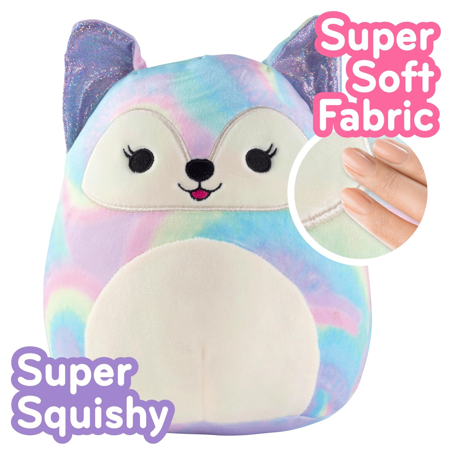 Squishmallows 8-Inch Rainbow Ice Cream & Fox 2-Squish Value Pack - Get Two Official Jazwares 8 Plush for Less - Collectible Soft