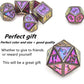 Metal dice Set D&D, 7piece Polyhedron DND D20 D12 D10 D8 D6 D4 dice Set, Suitable for Dungeons and Dragons RPG Game DND dice Set