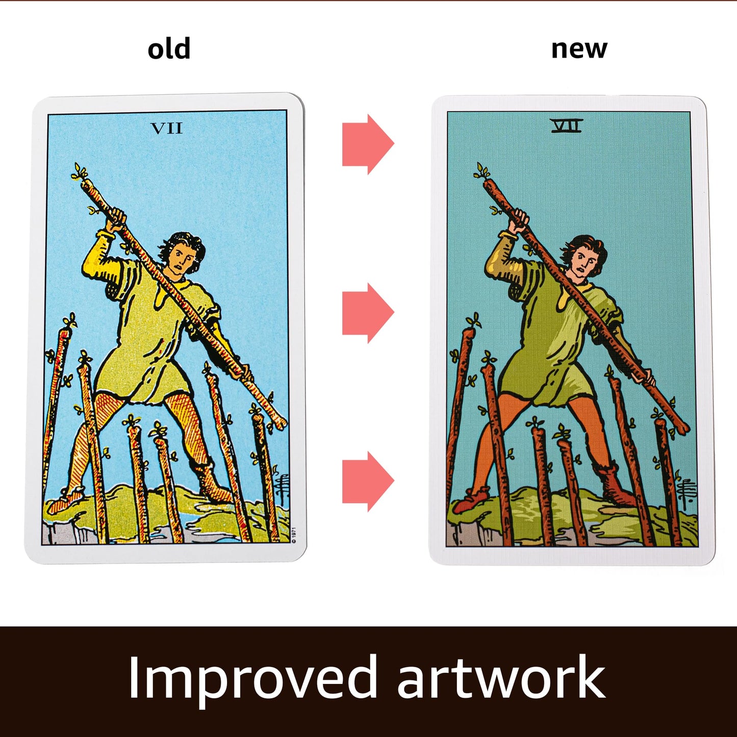 The Original Tarot Cards Deck With Guide Book For Beginners, Improved Alternative To Rider Waite Tarot Deck