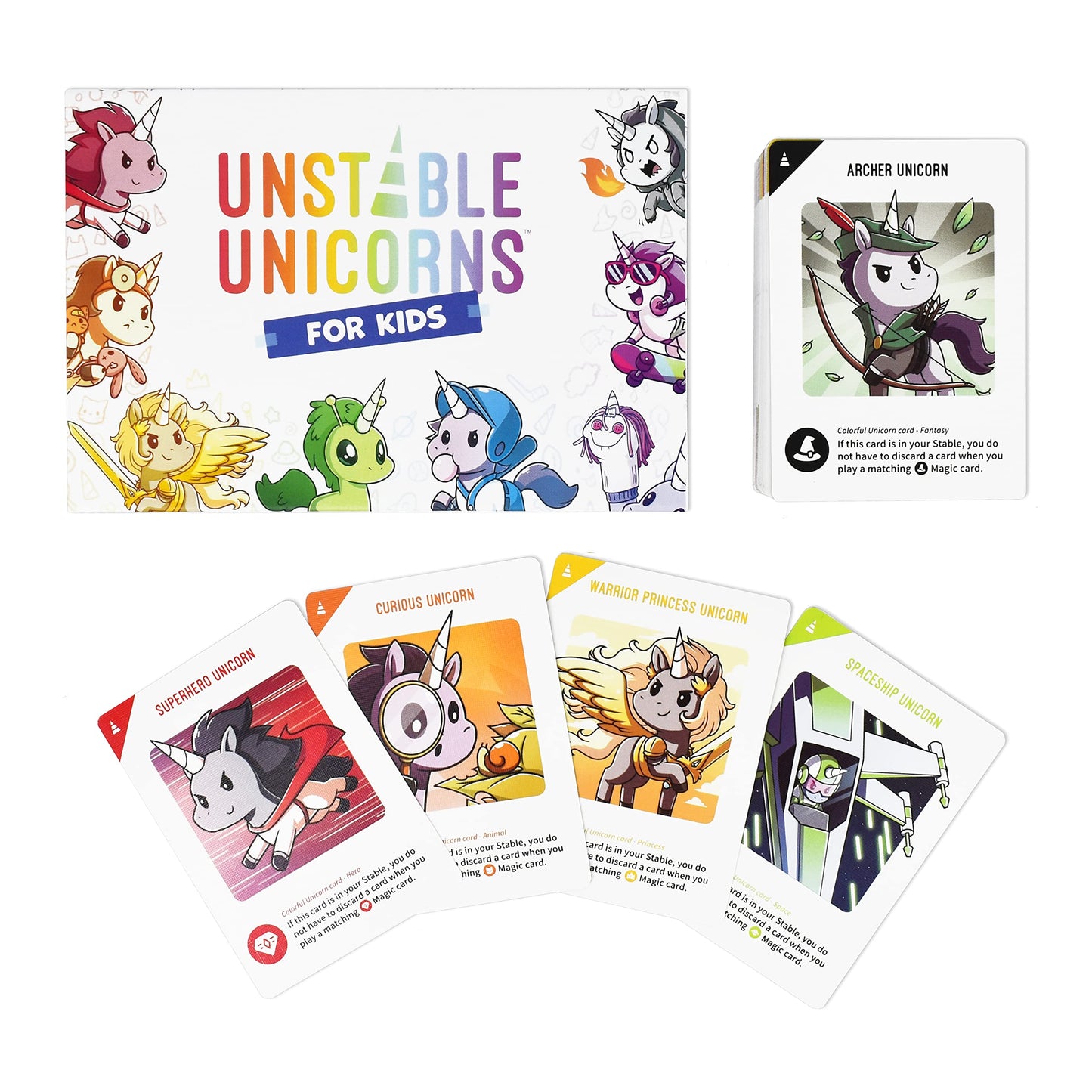 Unstable Games Unstable Unicorns Kids Edition Card Game - Multi-color, One Size, Model TEE6063UUBsG1