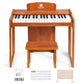 Vangoa Kids Piano Keyboard, 37 Keys Wood Digital Piano For Kids, Music Educational Instrument Toy, For Girls And Boys, Solid Wood Yellow