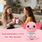 OkiyiD Mini Funny Crochet Axolotl Love Gifts for Bestie  Small Handmade Axolotl Toy with 'I Love You A LOT' Card  Heartwarming Birthday Xmas Graduation Gifts from Friends Besties