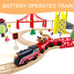 Battery Operated Train For Wooden Track, Motorized Train For Toddlers 3+ Years Old, 3Pcs Train Toy Set Electric Train Compatible With Thomas, Brio, Chuggington, Melissa And Doug