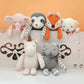 FLUFFYFUN 100% Organic Cotton Baby Toys Orange Fox Stuffed Animals for Newborn 7.1