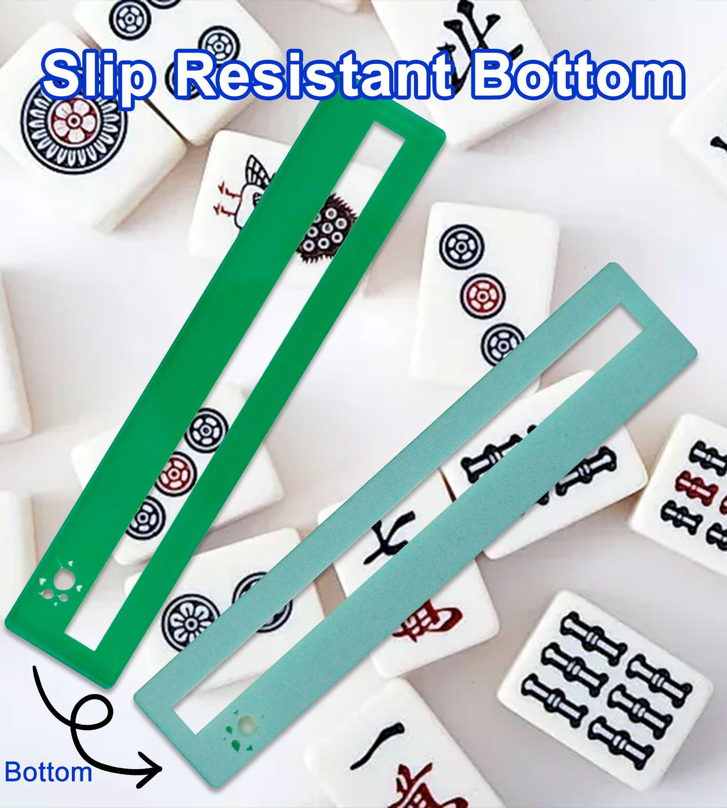 QANIUOS Mahjong Line Finder, 2 Pack Mahjong Rules Reader, Acrylic Card Rules Helper for Mahjong Players Accessories and Gifts(Gr