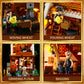 Funwhole Medieval Water-Mill Lighting Building-Bricks Set - Middle Age Milling House Collection Led Light Building Construction