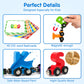 Helsort 27 Pcs Magnetic Wooden Alphabet Train Set, Abc Learning Toy With 42 Flash Cards, 1 Engine And Storage Bag, Educational L
