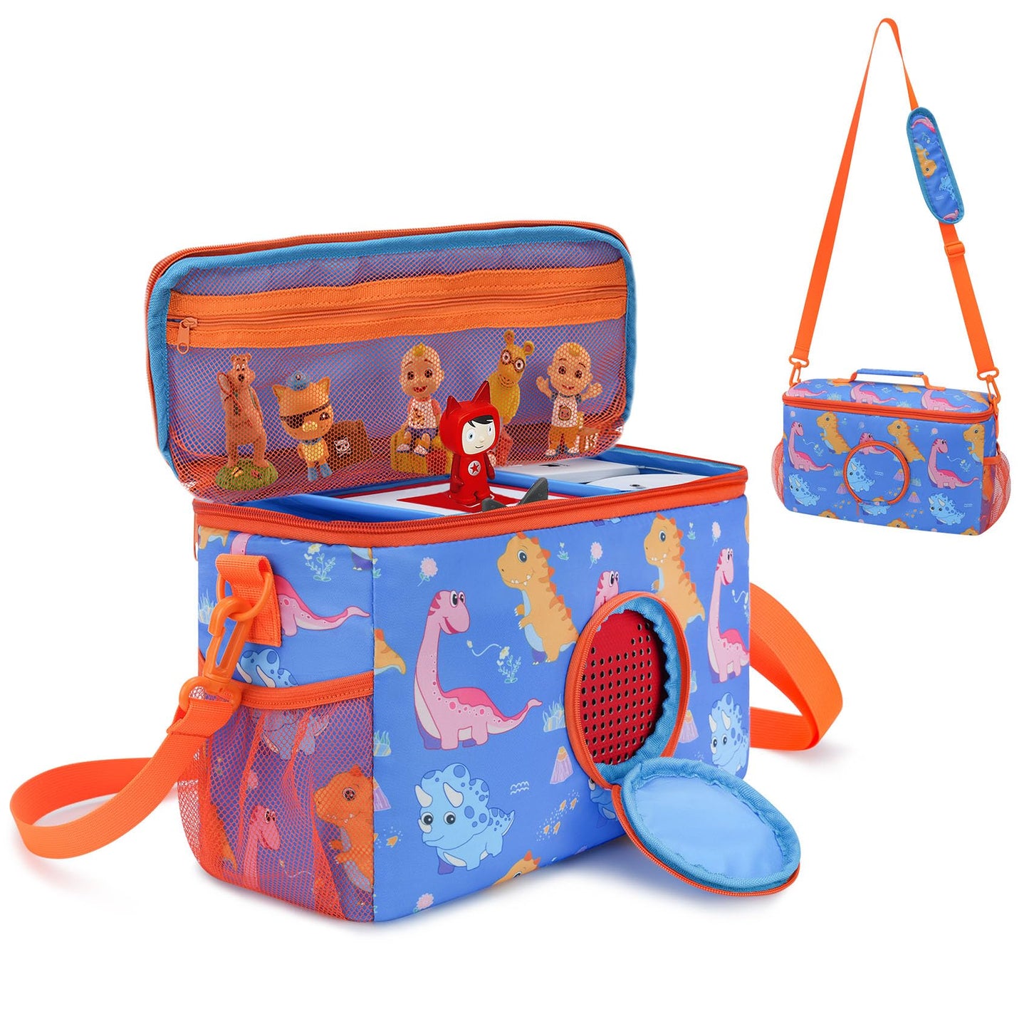 Ciseret Portable Tonies Carrying Case - Compatible With Toniebox Starter Set Tonies Figures Characters Charging Station Headphon