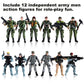 US Army Men and SWAT Team Toy Soldiers Action Figures with Military  Accessories for Kids Boys Girls 12Pcs
