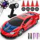 FunnyHall Spider RC Drift Car, 1:24 Remote Control Car 2.4GHz 4WD 15KM/H High Speed RC Cars with LED Lights Racing and Drifting