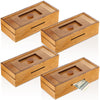 Yilloog 2 Pcs Secret Puzzle Box, Brain Teaser Wooden Money Boxes with Hidden Compartments, Gift Card Puzzle Box, Wood Case Box f