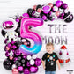 Katchon, Rainbow Number 5 Balloon - Giant, 40 Inch | Pink Blue Number 5 Balloons, Number 5 Birthday Decorations | Foil Galaxy Number 5 Balloon For 5Th Birthday Decorations Girl | 5Th Birthday Balloon