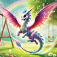 100 Piece Puzzles Raibow Dinosaur Puzzle for Kids Ages 4-8 8-10, 100 Piece Jigsaw Puzzle for Adults Toddler Children Learning Ed