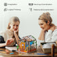 Robotime Diy Miniature House Kit Mini Green House Tiny Dollhouse Wooden Furniture Kit With Led Halloween/Christmas/Birthday Gifts For Adults (Cathy'S Greenhouse)