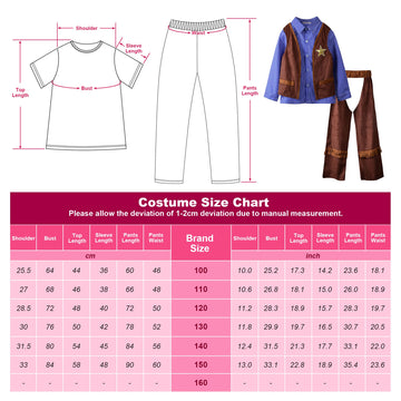 Relibeauty Kids Cowboy Costume For Boys Cosplay Costumes Birthday Party Christmas Halloween Dress Up Gift For Kids 5 Sets,Blue 4T-4/110