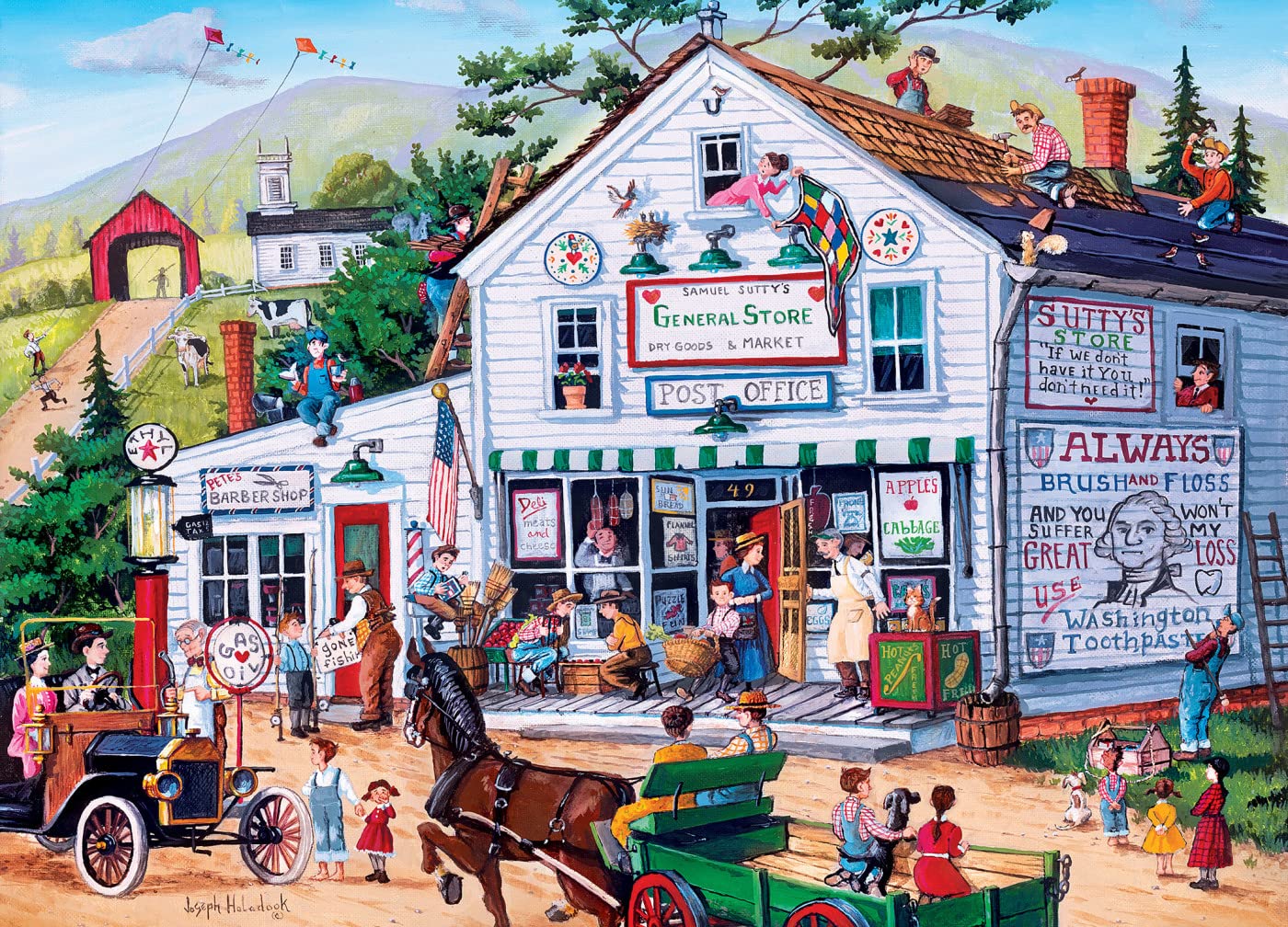 MasterPieces 1000 Piece Jigsaw Puzzle for mature-themeds  Family  Or Youth - Samuel Sutty Dry Goods - 19.25x26.75