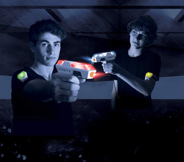 Laser X Two Player Laser Gaming Set, Multi, 2 Laser Units With 2 Arms Receivers 100' Range