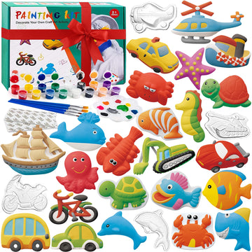 80 Piece Arts and Crafts for Kids Ages 4-8, Kids Paint Kit Art Set, Easter Craft Activities Kits, Creative Art Activity Gift Toy