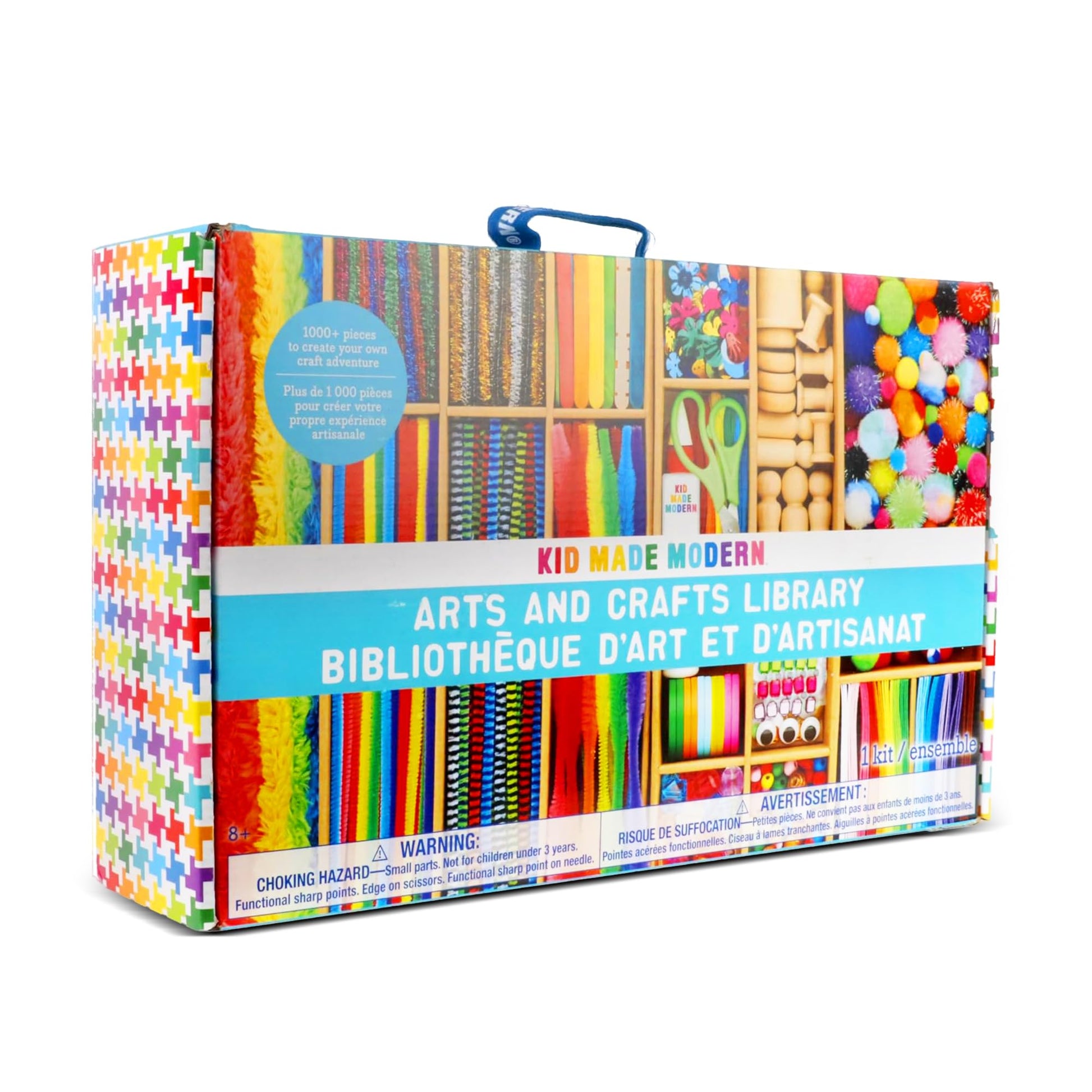 Kid Made Modern Arts and Crafts Kit - A DIY 1000+ Piece Hobby Craft Supplies & Materials Box for Creative Art Projects for Kids 
