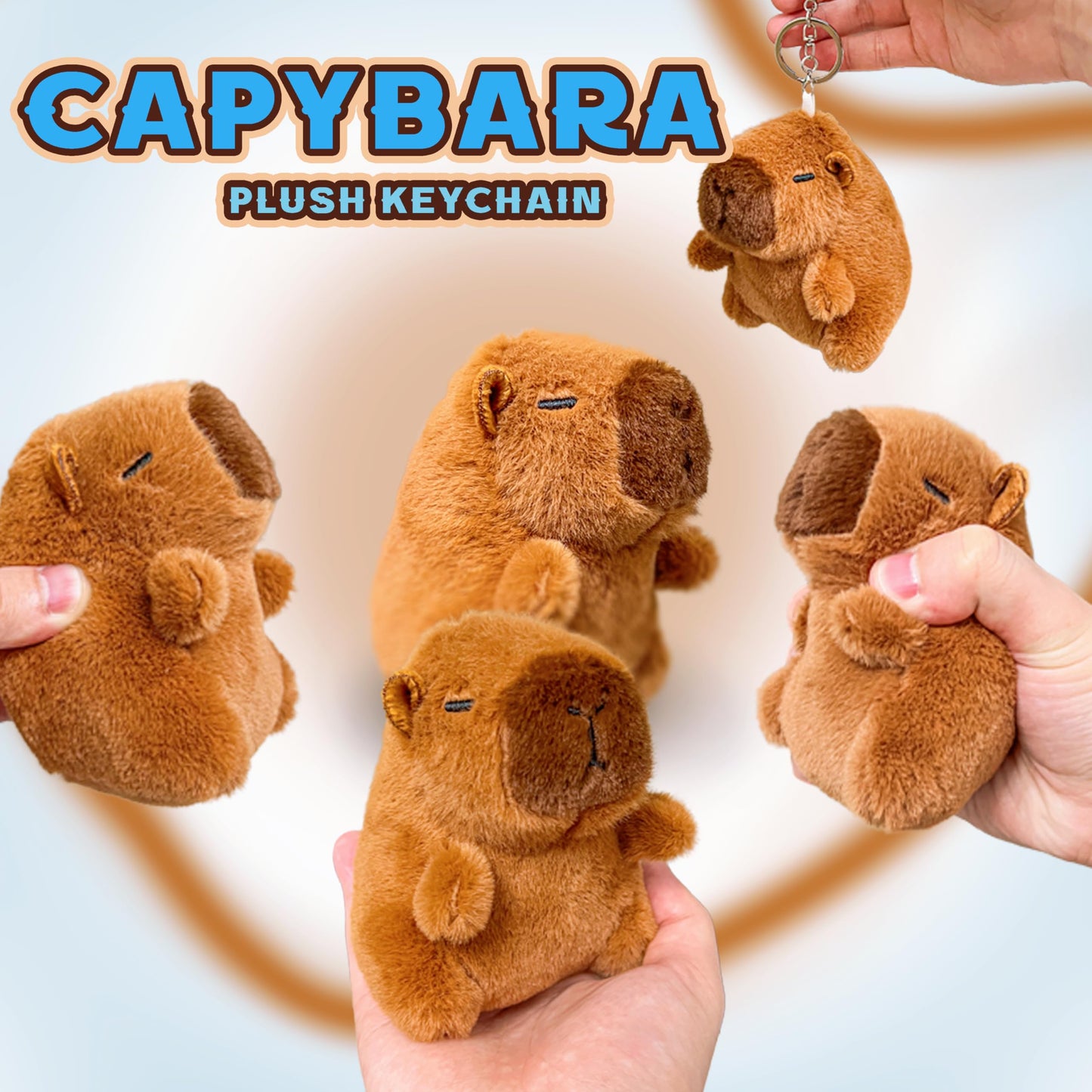 Kawaite Small Brown Capybara Plush Toy, Cute Stuffed Animal, Soft PP Cotton for Kids, Ideal for Parties and Classroom Prizes