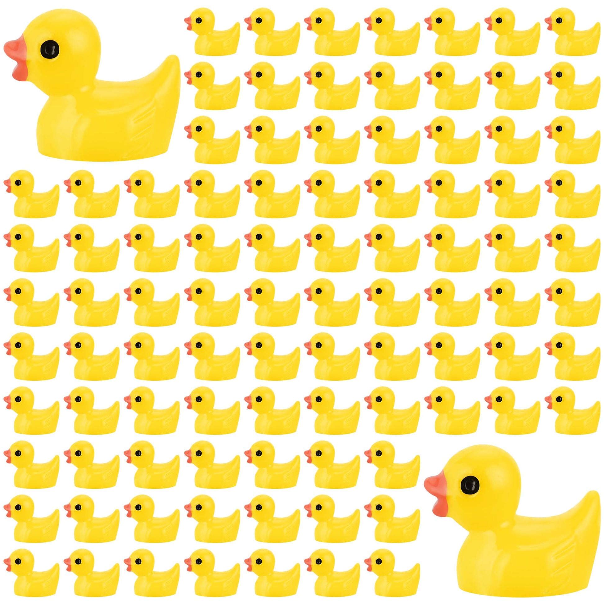 240 Pieces Mini Resin Ducks, Yellow Tiny Duck Figurines Bulk for Garden Micro Landscape Aquarium Dollhouse Potted Plants Decorat