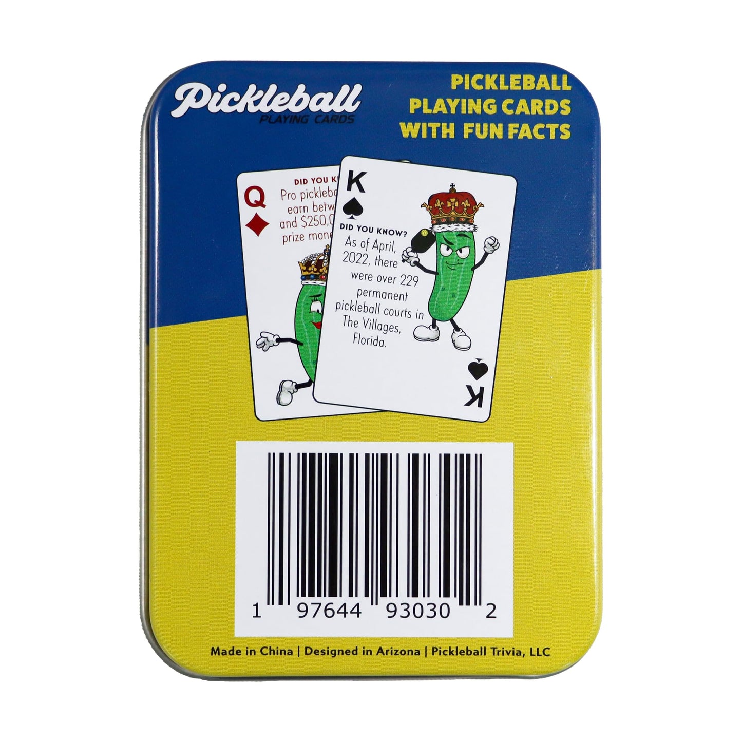 Generic Pickleball Playing Cards - 52 Card Deck with Fun Facts, Regular Size, Multicolor, Great Gift for All Ages