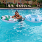 Pool Float For Swimming Pool, Inflatable Swim Tube Floaties For Teens Adults Tropical Leaf Printed Swim Ring Pool Party Decorati