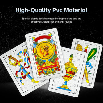 Spanish Playing Cards, Original Spanish Cards Games, Briscas Cards Puerto Rico, Original Spanish Deck Of Cards, Mexican Playing Cards [Luxury Silver Foil Classic] [Pvc Waterproof] (2 Pack)