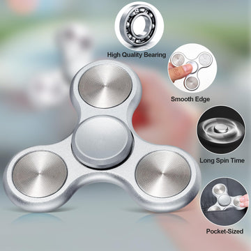 Metal Fidget Spinner For Adults Kids, Silent Sensory Fidget Toys Adults, Stainless Steel Bearings Hand Spinners For Adhd Autism