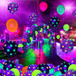 90 Pcs Uv Neon Balloons,Neon Polka Dot Glow Party Balloons Uv Black Light Balloons Glow In The Dark For Birthday Decorations Wed