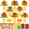 Moon Boat 28 Sets Thanksgiving Crafts for Kids - DIY Fall Felt Turkey with Beads Kit, Bulk for Autumn, Holiday, Halloween Art Ac