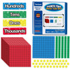 Torlam 131 Pcs Magnetic Base Ten Blocks - Place Value Blocks -Math Manipulatives K-3 For Elementary Classroom, Number Blocks, Ma