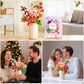 Sawaruita Botanical Building Blocks - Wildflower Bouquet with Vase, Plastic, Model 9094/8856/9095, Perfect for Home & Office Decor