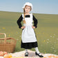 Lingway Toys Girls Pioneer Costume,Black Colonial Prairie Dress for Girls with Apron and Bonnet 3-4