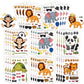 24 Sheets 8.3''  5.9'' Make Your Own Zoo Animal Stickers For Toddlers Kids Party Favors, Make A Face Stickers For Kids Activitie