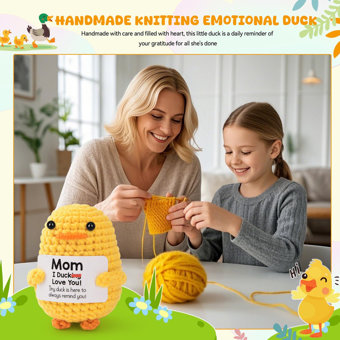 JsqFogey Mini Flamingo Positive Crochet Animals Birthday Gifts (Mom)