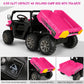 Hikole 2 Seater Ride On Utv For Kids, 24V 6X6 4Wd Ride On Dump Truck With Remote Control, Dump Bed, Extra Shovel, 3 Speeds, Musi